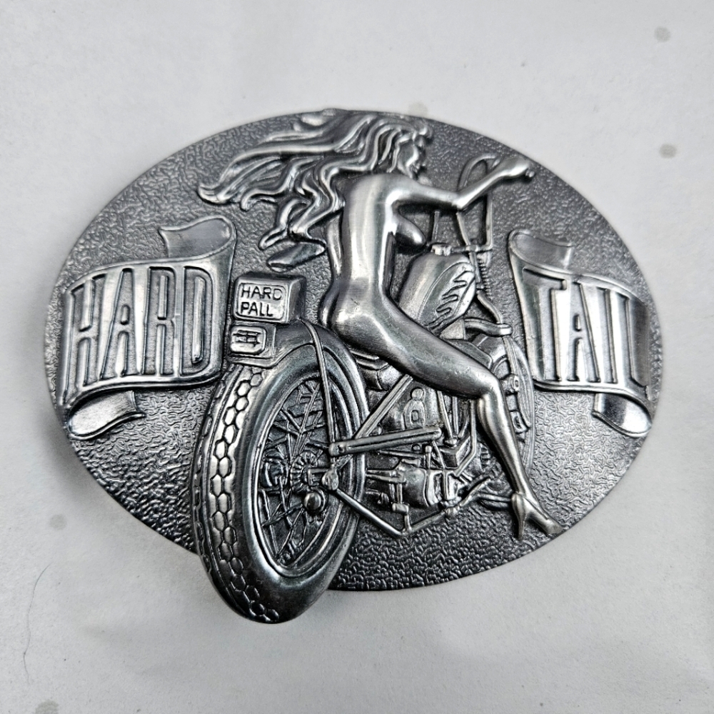 Unisex "Hard Tail" Motorcycle Nude Belt Buckle